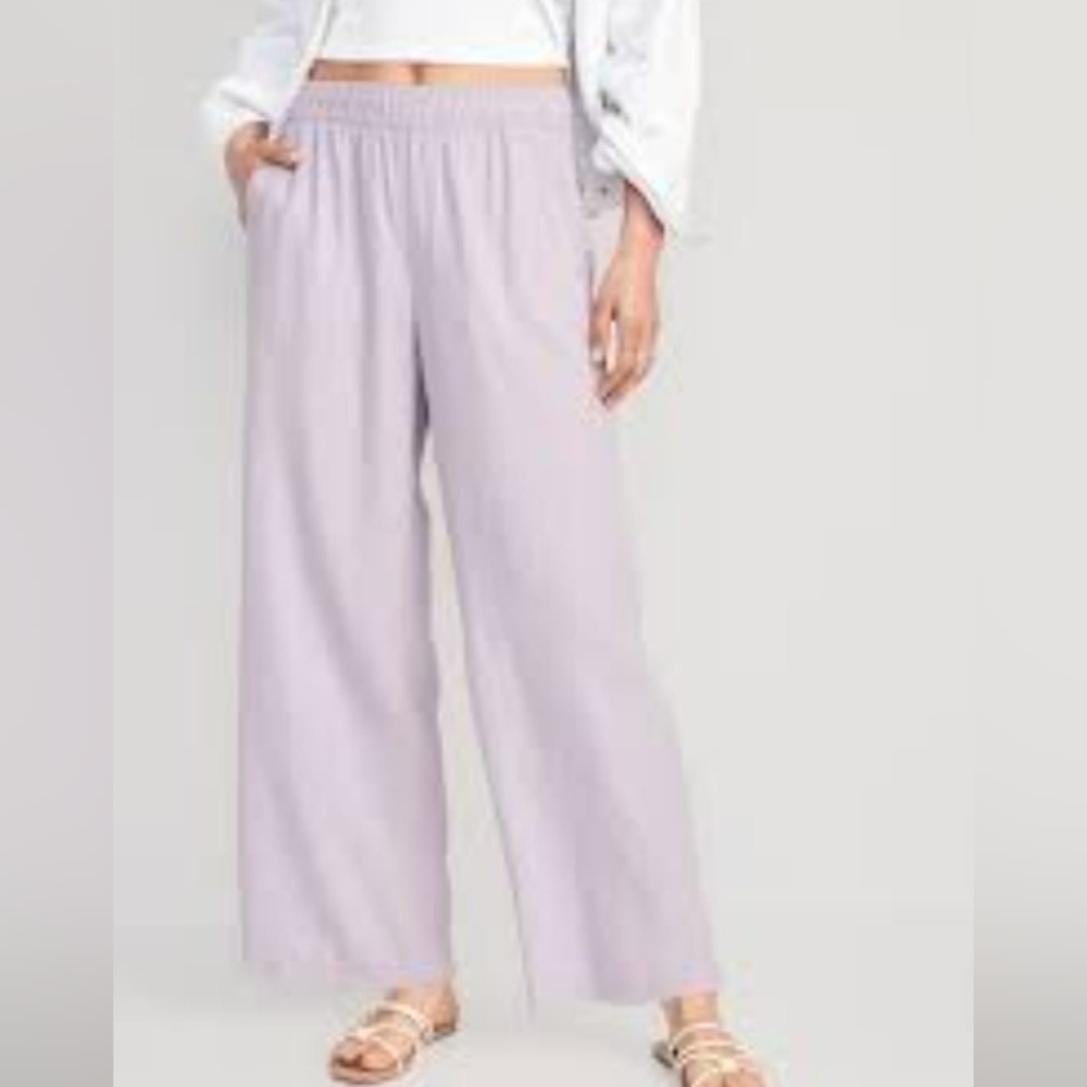 Old Navy - High Waisted Linen Blend Wide Leg Pants - Size XS - NWT